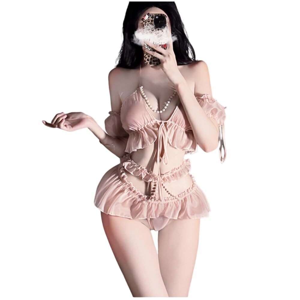 6864 cosplay lace anime sexy lingerie Halloween Japanese lingerie pink